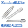 Standard LEDs diffus, wasserklar und mehrfarbig von 1,8mm bis 10mm
